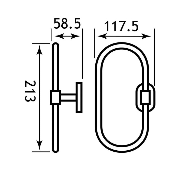 Eastbrook Salerno Towel Ring - Chrome - Towel Rings