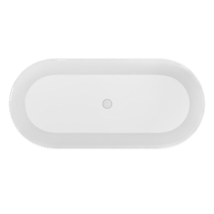 Eastbrook Sandford Freestanding Bath With Waste - White