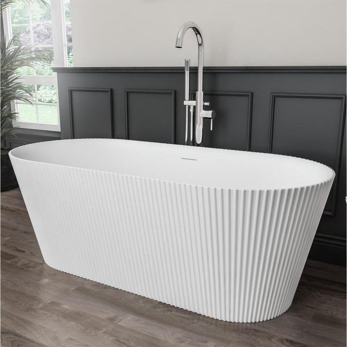 Eastbrook Sandford Freestanding Bath With Waste - White