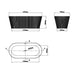 Eastbrook Sandford Freestanding Bath With Waste - White