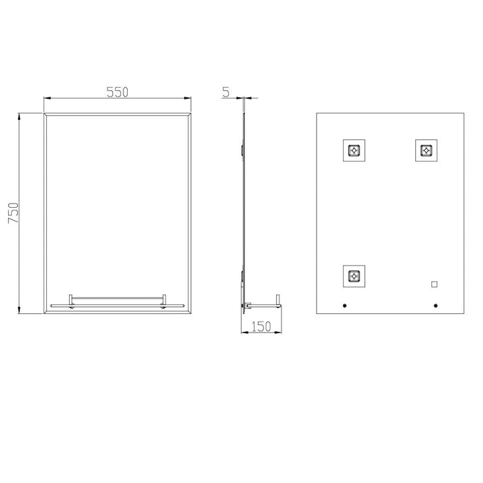Eastbrook Savannah Non Illuminated Mirror With Shelf