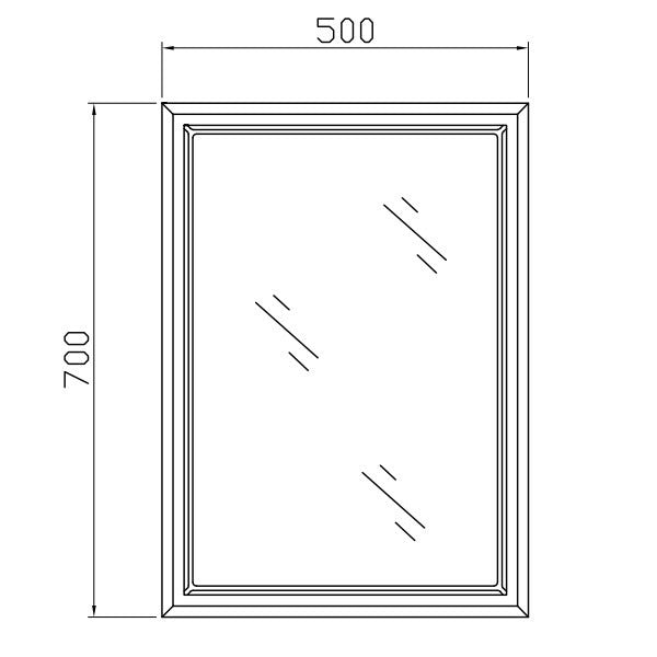 Eastbrook Seattle Non Illuminated Mirror - 700mm x 500mm