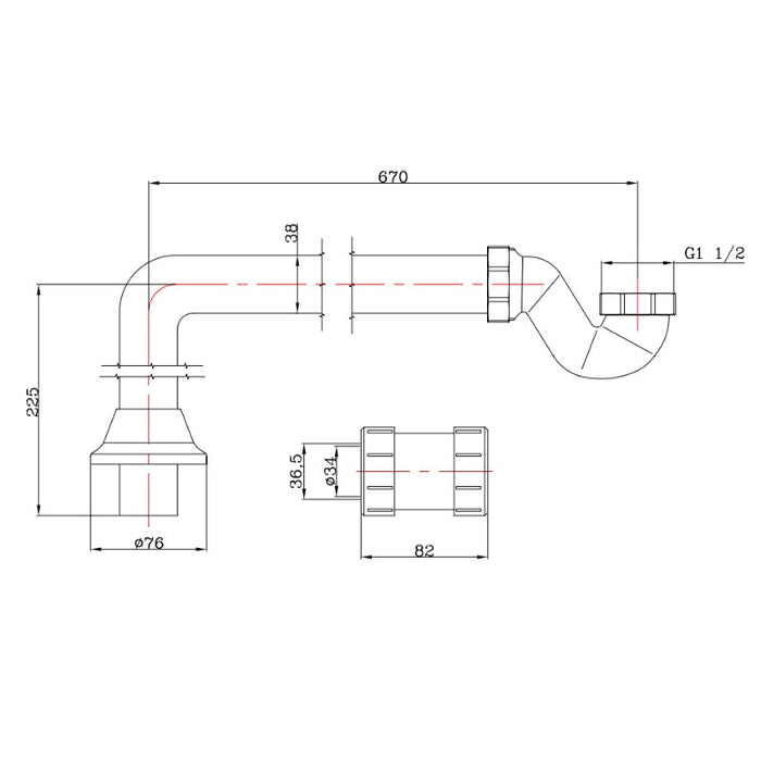 Eastbrook Shallow Seal Trap - Other Toilet Accessories
