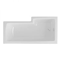 Eastbrook Shannon L Shaped Shower Bath - No TH - White