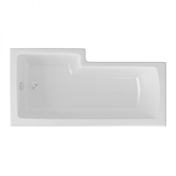 Eastbrook Shannon L Shaped Shower Bath - No TH - White