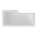 Eastbrook Shannon L Shaped Shower Bath - No TH - White