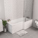 Eastbrook Shannon L Shaped Shower Bath - No TH - White