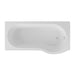 Eastbrook Shannon P Shaped Shower Bath - No TH - White
