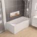 Eastbrook Shannon P Shaped Shower Bath - No TH - White