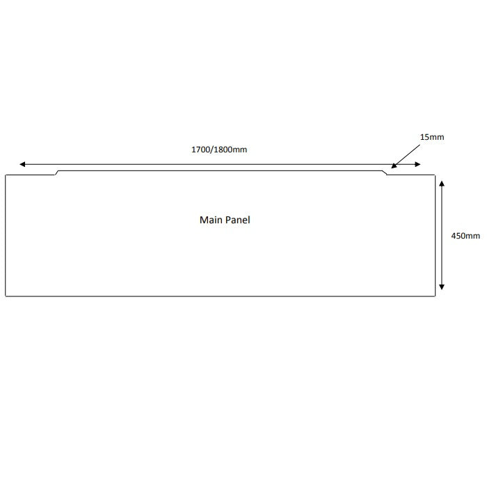 Eastbrook Sherwood Classic Bath Front Panel long - Bath