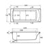 Eastbrook Sigma Carronite Single Ended Bath - No TH - White