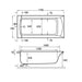 Eastbrook Sigma Carronite Single Ended Bath - No TH - White