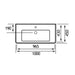 Eastbrook Sorrento Wall Hung Basin - 1000mm Wide - White