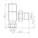 Eastbrook Square Angled Radiator Valves Pair - Heating