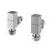 Eastbrook Square Angled Radiator Valves Pair - Chrome