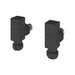 Eastbrook Square Angled Radiator Valves Pair - Matt