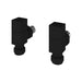 Eastbrook Square Angled Radiator Valves Pair - Matt Black