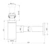 Eastbrook Square Bottle Trap And Extension Tube - Chrome
