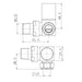 Eastbrook Square Corner Radiator Valves Pair - Heating