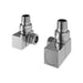 Eastbrook Square Corner Radiator Valves Pair - Chrome