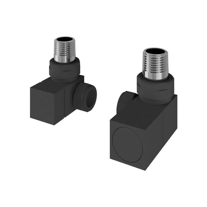 Eastbrook Square Corner Radiator Valves Pair - Matt