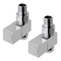 Eastbrook Square Head Straight Manual Radiator Valves Pair