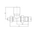 Eastbrook Square Straight Radiator Valve Pair - Chrome