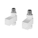 Eastbrook Square Straight Radiator Valves Pair - Matt White