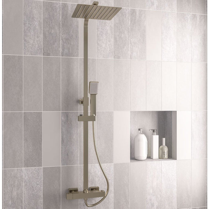 Eastbrook Square Thermostatic Bar Shower Mixer With Shower