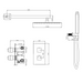 Eastbrook Square Thermostatic Concealed Shower Kit - Shower