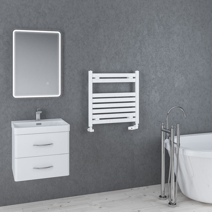 Eastbrook Staverton Straight Heated Towel Rail White