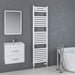 Eastbrook Staverton Straight Heated Towel Rail White