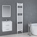 Eastbrook Staverton Straight Heated Towel Rail White