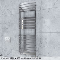 Eastbrook Staverton Tube on Tube Curved Heated Towel Rail