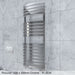 Eastbrook Staverton Tube on Tube Curved Heated Towel Rail
