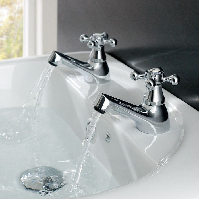 Eastbrook Stenhouse Basin pillar Taps - Chrome - Basin