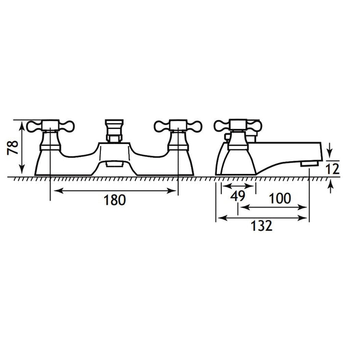 Eastbrook Stenhouse Standard Bath Shower Mixer Tap With Kit