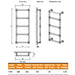 Eastbrook Stour Vertical Straight Heated Towel Rail