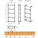 Eastbrook Stour Vertical Straight Heated Towel Rail
