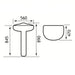 Eastbrook Tamarind Basin With Full Pedestal - 560mm Wide