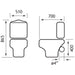 Eastbrook Tamarind Close Coupled Toilet With Push Button