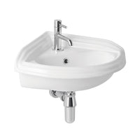 Eastbrook Tamarind Corner Wall Hung Basin - 525mm Wide - 2