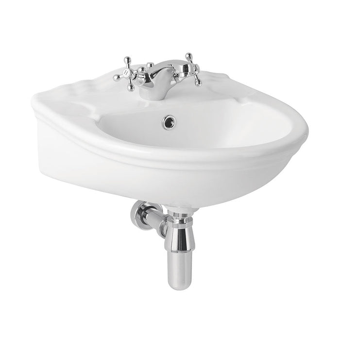 Eastbrook Tamarind Wall Hung Basin - 465mm Wide - White - 1