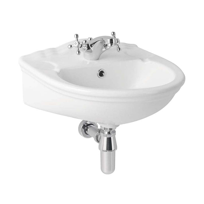 Eastbrook Tamarind Wall Hung Basin - 465mm Wide - White - 2