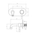 Eastbrook Tec Wall Mounted Basin/Bath Filler Tap - Chrome