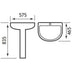 Eastbrook Temptation Basin With Full Pedestal - 575mm Wide