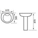 Eastbrook Temptation Basin With Full Pedestal - 610mm Wide
