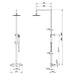 Eastbrook Thermostatic Bar Shower Mixer With Kit - Chrome