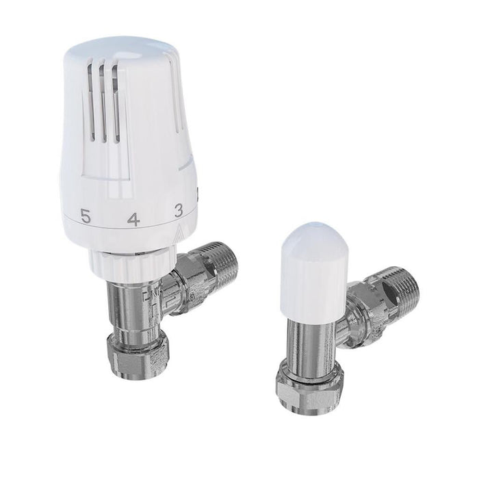 Eastbrook Thermostatic Lockshield Angled TRV Radiator Valve
