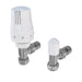 Eastbrook Thermostatic Lockshield Angled TRV Radiator Valve